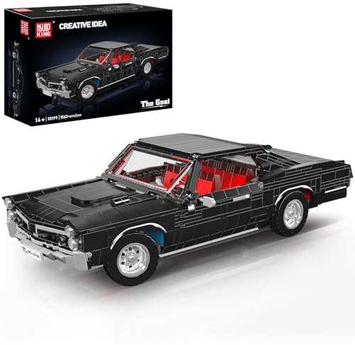 Mould King 10199 Muscle Car - Kit de construcción de coche para adultos y niños, modelo de coche americano clásico con diseño realista, ideal para aficionados a las carreras