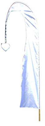 Bali-Fahne, Polyester, weiss, 120 cm