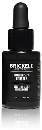 Brickell Men Hyaluronsäure-Gesichtsserum-Booster für Männer, Natürlicher und Organischer Hyaluronsäure-Booster für das Gesicht, um Feuchtigkeit zu Spenden und Feine Linien und Fältchen zu Reduzieren