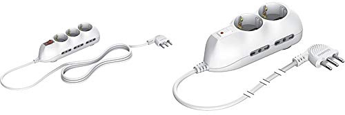 Bticino 3699Db Multipresa Compatta Slot9 Con Interruttore Luminoso, 6 Bipasso 10/16A E 3 Prese P30 & 3695Db Multipresa Compatta Slot6 Con Interruttore Luminoso Automatico Di Sicurezza