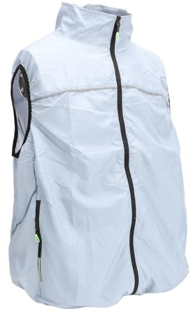Chaleco de Enfriamiento con Ventilador Ropa de Trabajo con Aire Acondicionado Alimentado por USB 3 Niveles Ajustables para Protección Laboral (L)