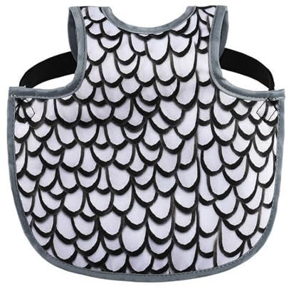 Bohany Selle de poulet pour poules - Tablier de protection réglable imperméable - Protection des ailes pour l'élevage de volailles - Étable et parc, Noir/blanc, Siehe Beschreibung