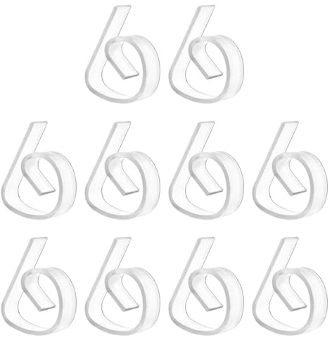 KEQAR 10 PCS Pinzas para Manteles de Mesa, Sujetamanteles para Mesas Gruesas, Pinzas para Manteles de Navidad, Bodas, Picnic (Transparente)