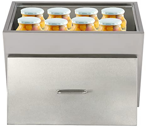 50L Stainless Steel Water Bath Canner with 2 Racks, Stainless Steel Canning Pot, Flat Bottom for All Stovetops, Large Stock Pot for Boiling Water Canning of Tomatoes, Fruits, Pickles