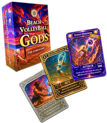 Dei del Beach Volley BEACH VOLLEYBALL GODS | Gioco di carte | 2-4 giocatori | Mosse realistiche Poteri magici | Altamente collezionabile