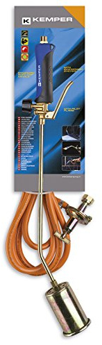 Kemper 121960MT10R Cannello a Leva con Fiamma Pilota/Economizzatore, Beccuccio Diametro 60, Tubo da 10 mt