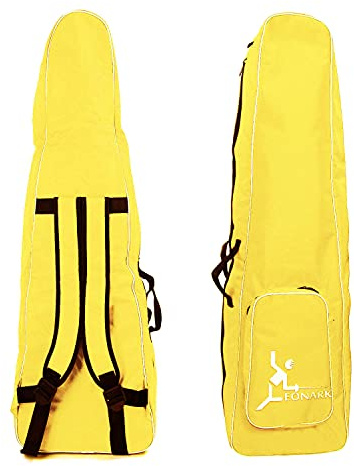 LEONARK Fencing Storage Bag for Epee Saber and Foil Equipment - Portable Backpack for Fencing Sword Suit and Mask (Yellow)