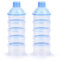 Vicloon Baby Milk Powder Dispenser, 2pcs Portable 5 Layers 100ml per Layer Transparent compartments, Kids Baby Storage Container Stackable Pots, Milk Powder Dispenser & Snack Storage Container