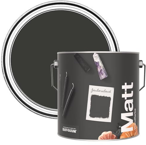 Rust-Oleum Colours Matt Emulsion Wall and Ceiling Paint - Dark Magic 2.5L