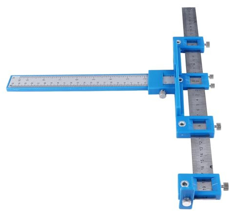 Cabinet Hardware Jig Tool Adjustable Punch Locator Drill Guide Wood Door Adjustable Drilling Doweling Template Tool for Handles and Pulls