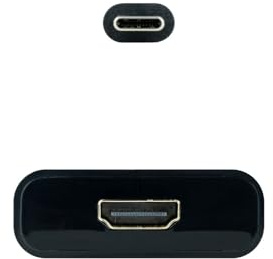 Svart USB-C till HDMI 4K omvandlare med en längd på 15 cm, perfekt för anslutning av USB-C-enheter till skärmar med HDMI-ingång, vilket möjliggör högupplöst överföring.