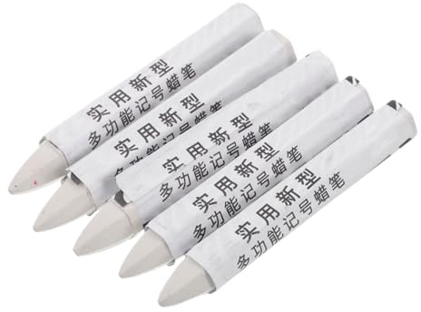 CIMAXIC 5piezas Rotuladores Para Neumáticos Crayones Blancos Resistentes Al Agua Para Reparación De Autos Marcado Fácil y Preciso