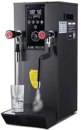 Commercial Steam Boiling Machine, Electric Milk Foamer with LED Display, Ideal for Coffee and Bubble Tea Preparation