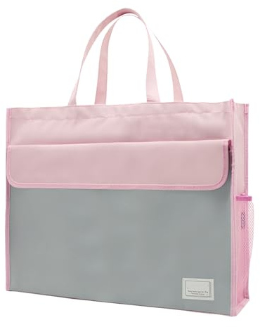 Cartella portadocumenti portatile - Cartella A3 con manico, custodia organizzata impermeabile e resistente di grande capacità | Elegante valigetta multifunzionale per ufficio, scuola, casa, R
