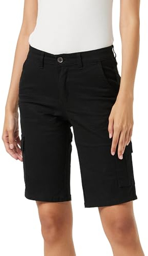 NOROZE Short Stretch pour Femme – Pantalon Court décontracté pour Femme avec Ourlet tourné en Bengale pour Tous Les Jours Chino Capri Coupe ajustée au-Dessus du Genou Bermudes d'été