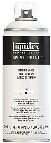 Liquitex 4450432 Professional Acryl Spraydose 400ml – Titanweiss – Lichtecht, frostbeständig, mattes Finish, für Innen- & Außenbereich