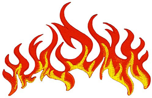 Feuer Flamme Fire Hot Rod Biker Aufnäher Bügelbild Patch Größe 12,0 x 7,7 cm