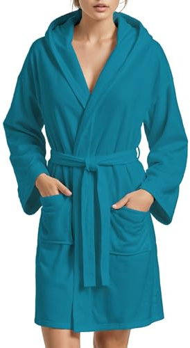 PETTI Artigiani Italiani Accappatoio Microfibra Uomo e Donna con Cappuccio, Tasche e Cintura, Accappatoio Unisex Adulto Leggero ad Asciugatura Rapida per Palestra, Piscina, Mare, Viaggio e Spa
