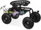 Relaxdays fahrbarer Gartensitz, höhenverstellbar, 150 kg, Stauraum, Rollsitz Gartenarbeit, Stahl, Luftreifen, schwarz