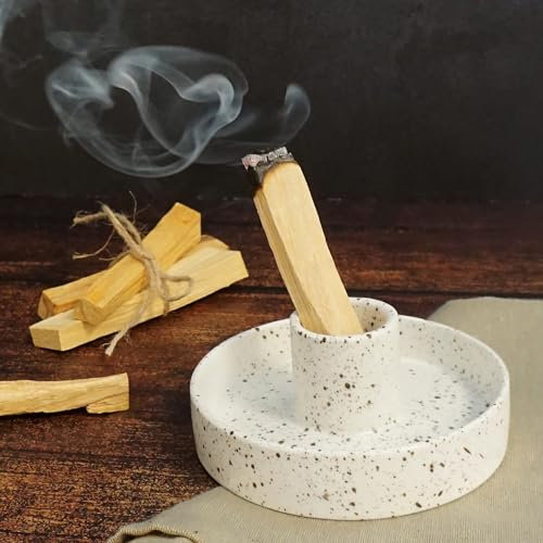 Palo Santo Set – Räucherholz & Halter Madeira aus Keramik – Perfekt für Rituale, Meditation & entspannte Räuchermomente (2-teilig)