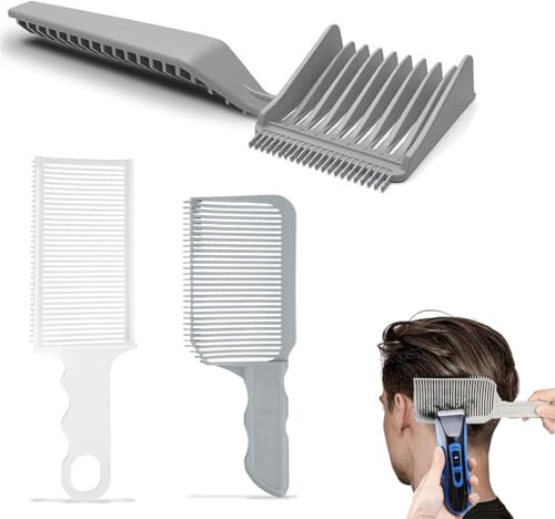 Peine Pelo Rizado, Hombre Peine De Posicionamiento Curvo, Juego Peine De Peluquero Peine Barbero, Se Puede Utilizar Para Cortes De Pelo, Patillas Y Peinados De Hombres(3 Piezas)