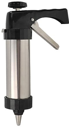 SOLUSTRE Siringa Per Pasticceria in Acciaio Inox Beccucci e Piastre Modellabili Per Biscotti e Dolci Strumento Da Cucina Facile Da Usare e Pulire