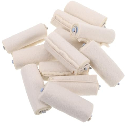 iplusmile 12 piezas Rodillos para Rizos de Peluquería con Algodón Presión Térmica Protectora Resistente al Calor para Permanente y Peinados Profesionales Salones