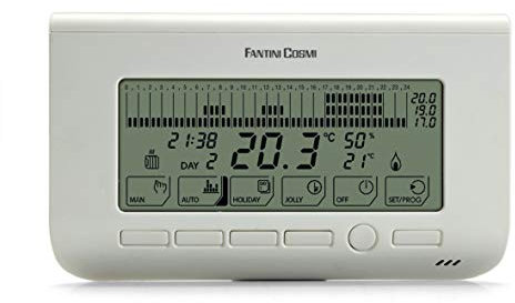 Fantini Cosmi CH150RF Cronotermostato Settimanale Radiofrequenza Intellicomfort a Batterie, Bianco