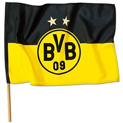 Borussia Dortmund-Stockfahne (90x60 cm)