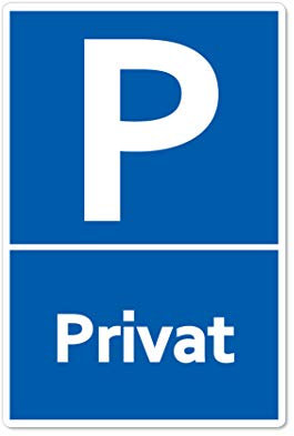 Privat Parkplatz Schild 20 x 30 cm aus stabiler PVC Hartschaumplatte 3mm Privatparkplatz parken verboten mit UV-Schutz von STROBO
