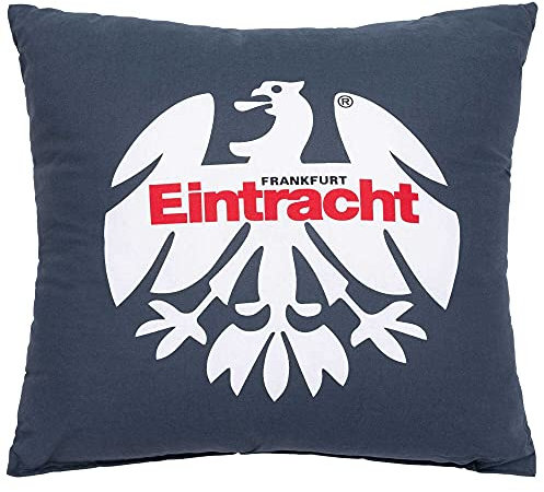 Eintracht Frankfurt 80er Logo Kissen 40x40cm (one Size, schwarz)