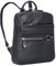 ROYALZ 'Arizona' stilvoller Echtleder Rucksack Damen Mittel-Groß - ideal als Tagesrucksack Cityrucksack 11.6-13 Zoll Laptoprucksack Leder Modern, Farbe:Schwarz