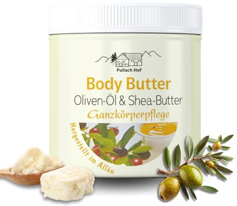 Crema idratante con burro di karite e olio d'oliva | Crema per il corpo che nutre, rilassa e ammorbidisce la pelle | Burro per il corpo speciale per collo e spalle | Shea Butter | Uso cosmetico