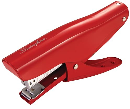 Swingline Plier Stapler, Handheld Heavy Duty All Metal Stapler, 25 Sheet Capacity, Jam Free, Vintage Rio Red (S7010159)