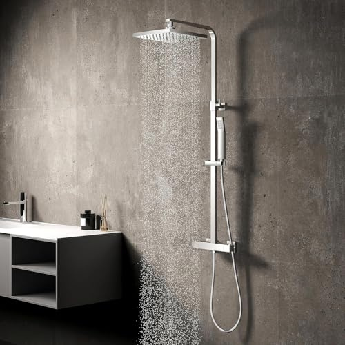 YOOZENA Thermostatic Shower Mixer,Adjustable Height Shower Mixer Set, Bathroom Shower System