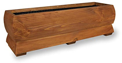 alfalux Pflanzkasten Pflanzkübel NUSS-BRAUN 58BE1818NU aus Holz Blumenkasten Balkonkasten Blumentopf (58 x 18 x 18 cm)