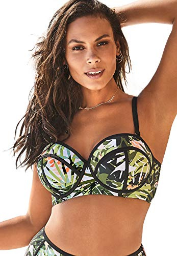 Swimsuits For All Women's Madame Underwire Bikini Top - 10, Camo (Plus