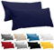 Dreamzie Kissenbezug 40x145 (Set mit 2) - 100% Jersey Baumwolle 150 g/qm Kissenbezüge -Dunkelblau - Für Kissenbezug 40 x 145 - Kissenhülle - Kissenbezug - Resistent und Hypoallergen