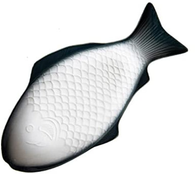 15 Inch Dark Green Ceramic Fish Shaped Platter - Unique Seafood Serving Dish for Home Parties and Sushi