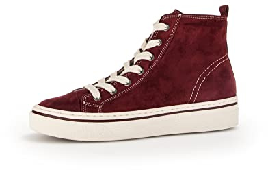Gabor Damen High-Top Sneaker, Frauen Halbschuhe,Wechselfußbett,Best Fitting,Laufschuhe,schnürschuhe,schnürer,Dark-Opera (Panna),40 EU / 6.5 UK