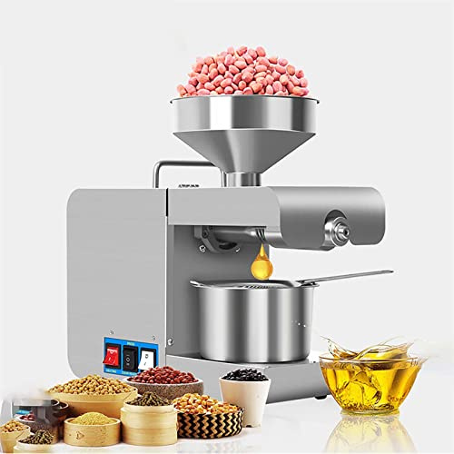 Hydraulic Oil Press Machine for Home Use, Cold Press Sunflower Olive Seeds Extractor, Stainless Steel Oil Squeezer for Healthy Cooking
