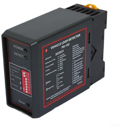Détecteur automatique de boucle de porte DP132 avec inductance de boucle réglable pour la détection de véhicules dans les systèmes d'accès au stationnement (220 V)
