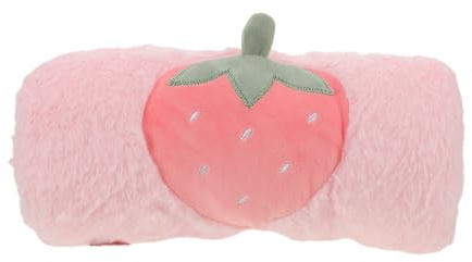 Anneome Hand Warmer Pillow Strawberry Portable Winter Hand Muff for Women and Students Pink Polyester for Office and Bedroom Use