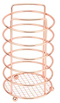 APOLLO THE HOUSEWARES BRAND Copper Utensil Holder, Organiser for Cutlery and Utensils, Kitchen Storage, Size:12x21x12 cm, Copper