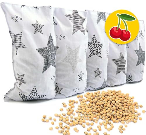 Amilian Kirschkernkissen Mikrowelle 55 x 20cm Wärmekissen Rücken Kirschkernkissen Nacken Schulter Wärmekompresse Körnerkissen Kinder Erwachsene Massagekissen Kältekissen Kirschkernkissen gross