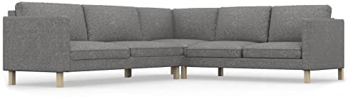 COMFORTLY Soffskydd ersättning handgjord kompatibel med KARLSTAD hörnsoffa 3+2/2+3 (slitstark – antracit)