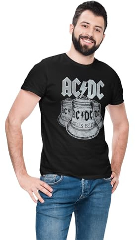 AC/DC Men's Hells Bells T-Shirt, Black, X-Large