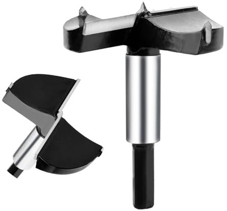 hsawbit 65mm Forstner Drill Bit Hinge Cutter Carbide Tipped Forstner Bit for Kitchen Cupboard Hinges, Hard Wood Hole Saw Woodworking Drilling Hinge Drill Bit