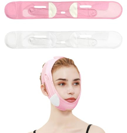 Paquete De 2 Vendajes Faciales, Vendajes Para Lifting Facial, Vendajes Faciales Para Dormir, Vendajes Faciales Suaves Y Transpirables, Accesorios De Belleza Y Cuidado De La Piel