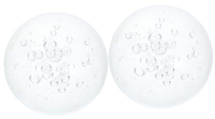 Yardwe Esferas De Vidrio Decorativas para Fuente De Interior y Escritorio, 4 Cm Bola De Cristal Transparente, Accesorio De Decoración Efecto Burbuja para Oficina y Meditación, Juego De 2 Unidades